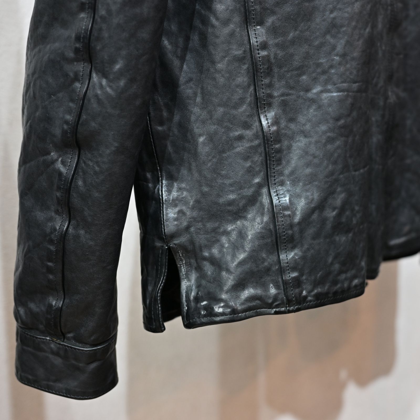 フレンチショルダー 製品染め カーコート （BLACK）｜1842-11