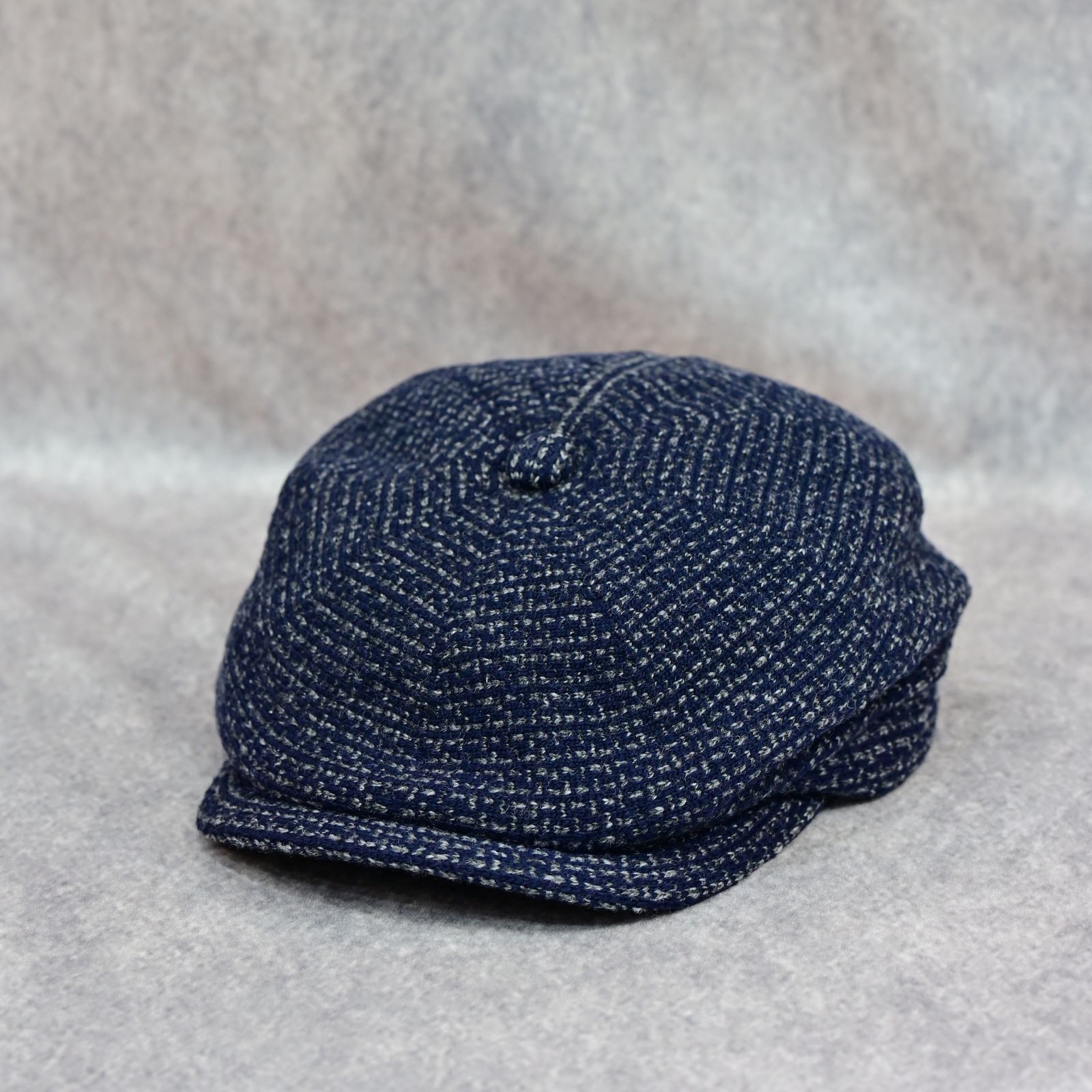 TWEED KNIT CASQUETTE （BLUE）｜ツイード ニット キャスケット （ブルー） PC-031-3650-40