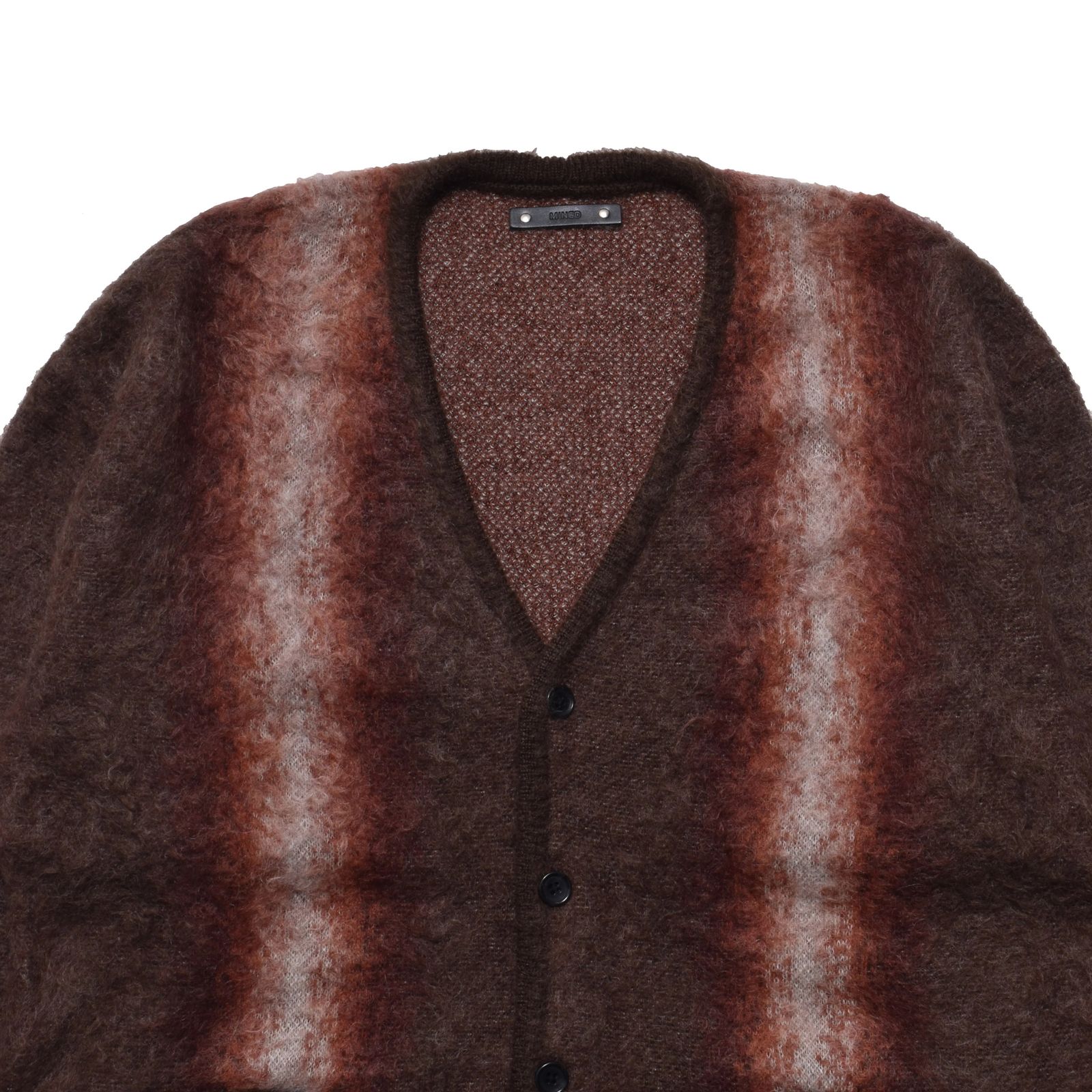Fuzzy Stripe Mohair Knit Cardigan （BRT）｜ファジーストライプ モヘアニット カーディガン｜2509-6001