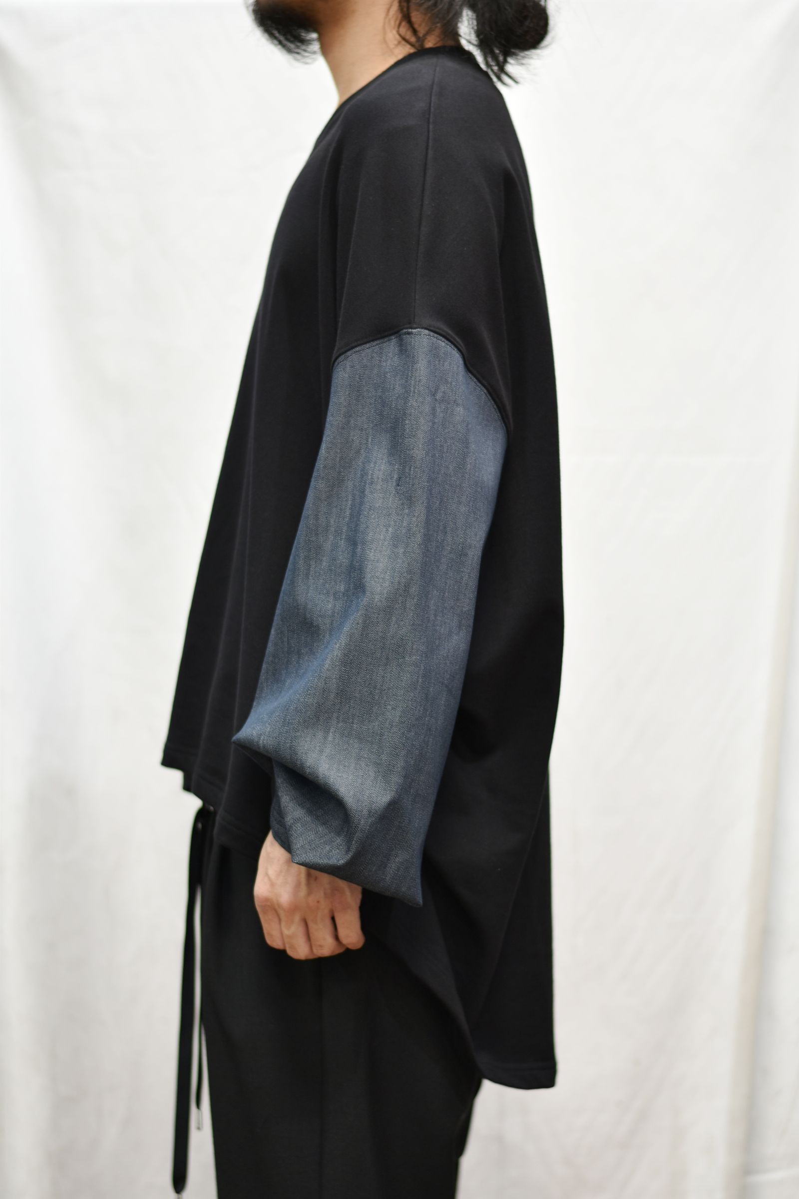 コンビネーションプルオーバー / LB21FW-PO02-DN (BLACK×NAVY)