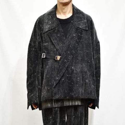 オーバーサイズジャケット / LB22AW-JK01-CRK (BLACK and CRACK)