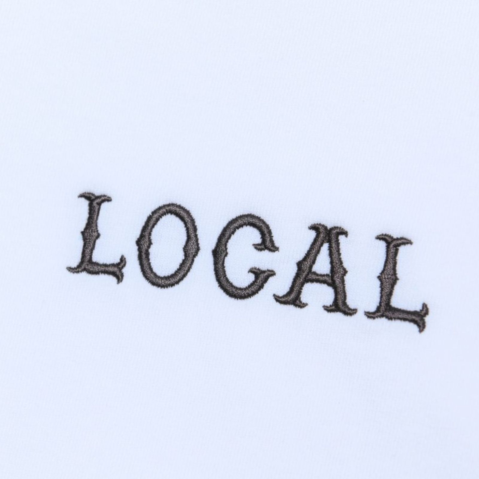 CLASSIC LOCAL LOGO EMBROIDERY L/S TEE (WHITE) / ローカル ロゴ刺繍 ロングスリーブ Tシャツ