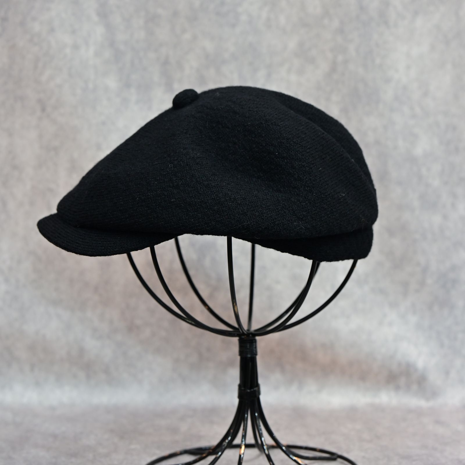 TWEED KNIT CASQUETTE （BLACK）｜ツイード ニット キャスケット （ブラック） PC-031-3650-10