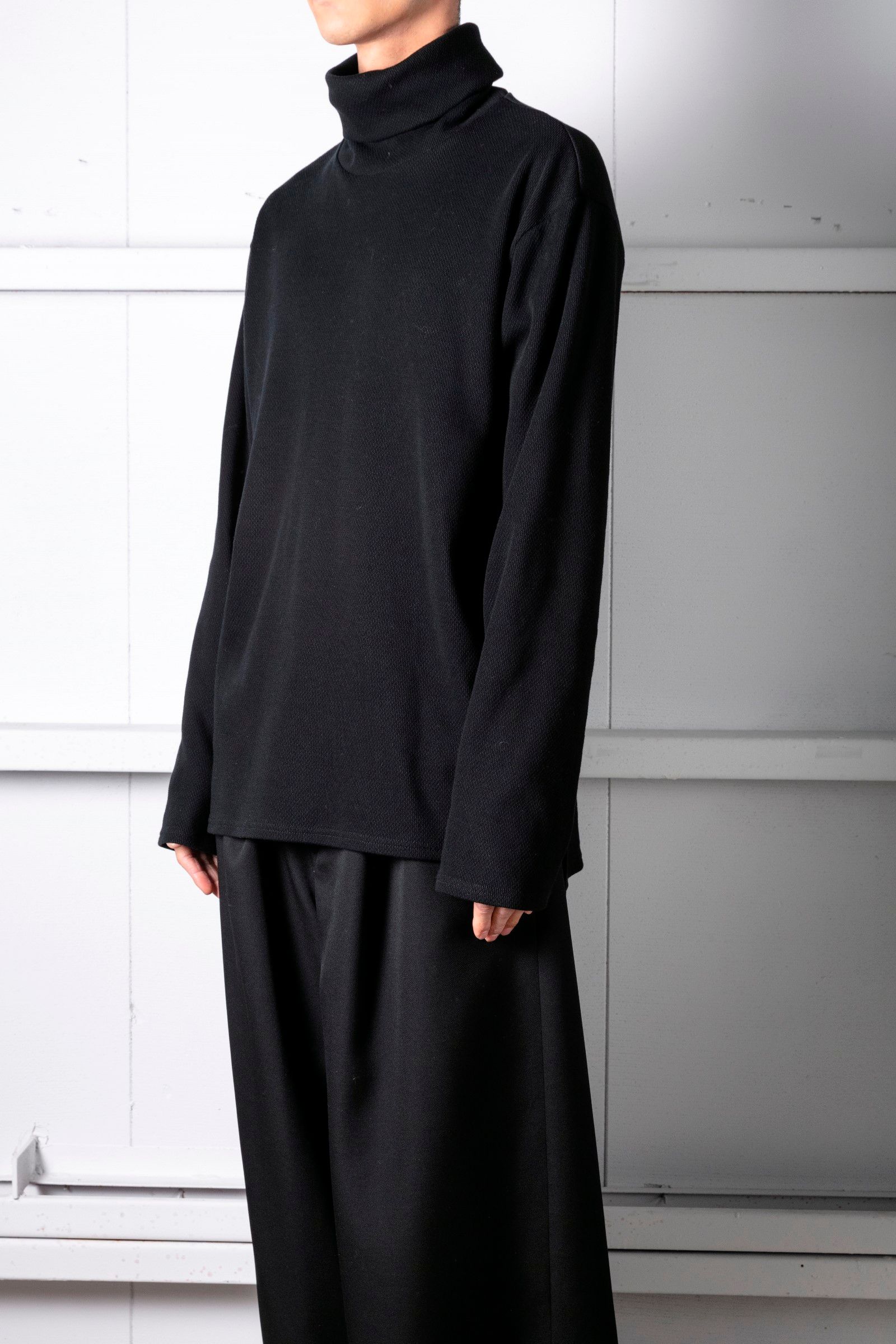 prasthana - base layer turtle neck 2 (BLACK) / ベース