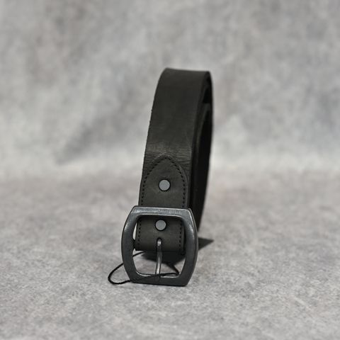 ダブルショルダーレザー 製品染めベルト （BLACK / ブラック） 318-31
