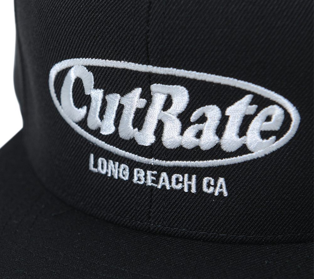 CUTRATE - CUTRATE LOGO EMBROIDERY CAP (BLACK×WHITE) / スナップ ...