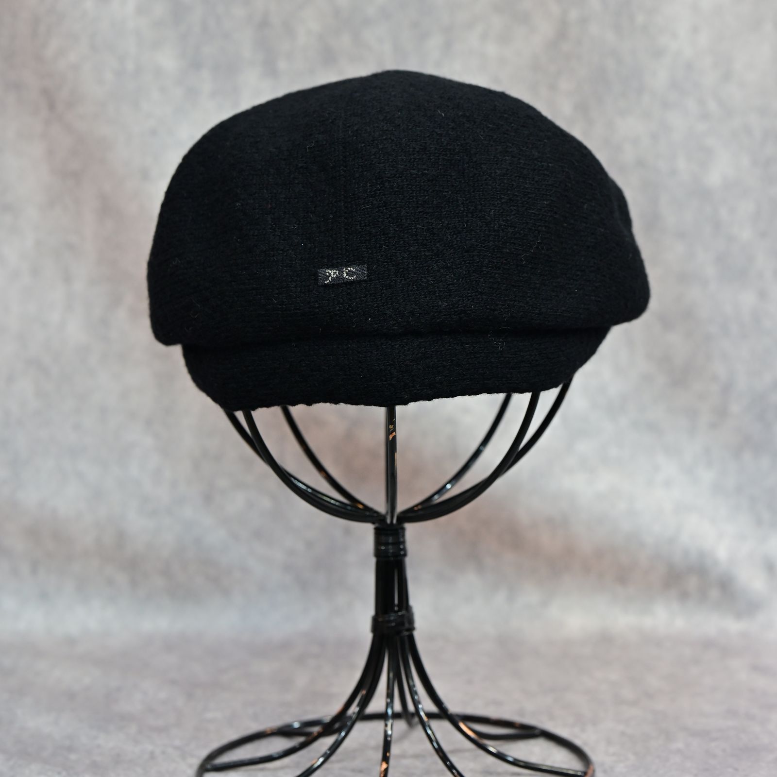 TWEED KNIT CASQUETTE （BLACK）｜ツイード ニット キャスケット （ブラック） PC-031-3650-10