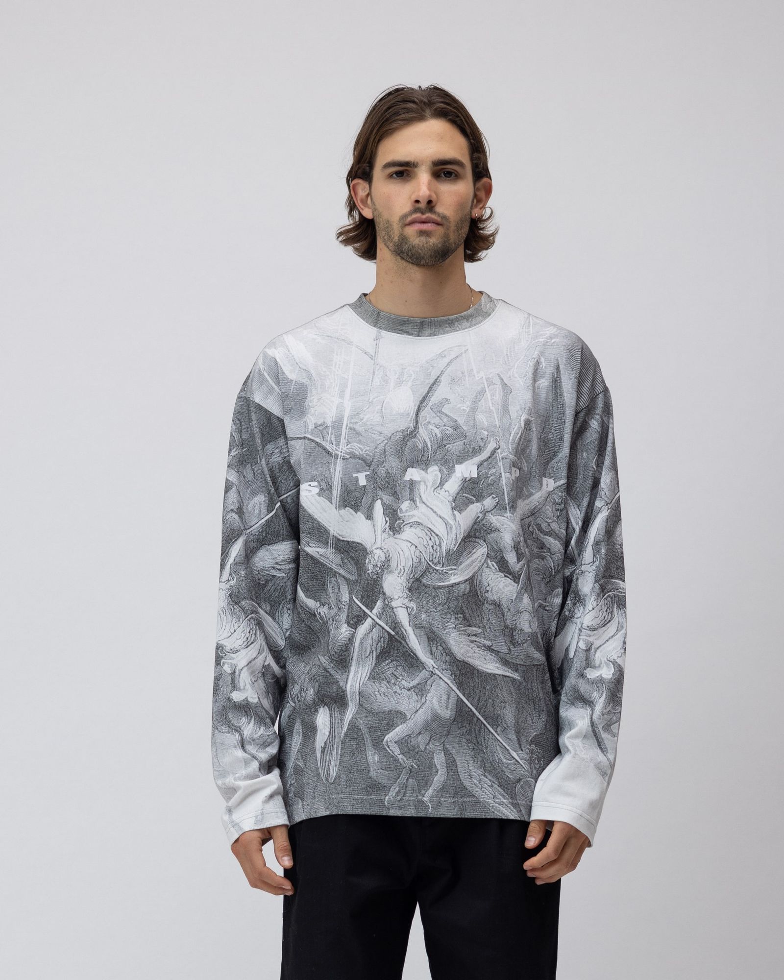 STAMPD - Angels L/S Relaxed Tee (Grey) | chord online store