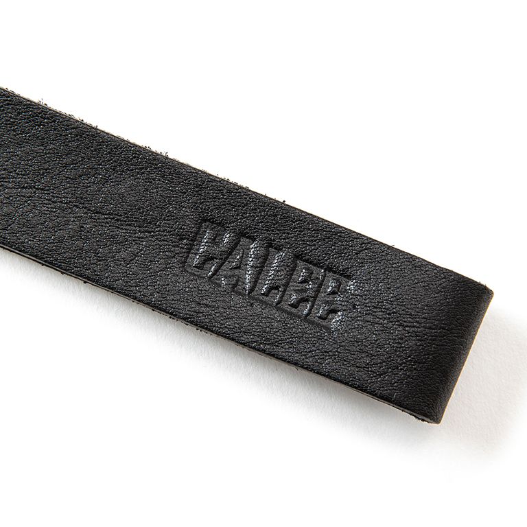 Studs & Embossing assort leather key ring -Type E- (Black) / スタッズレザー キーリング