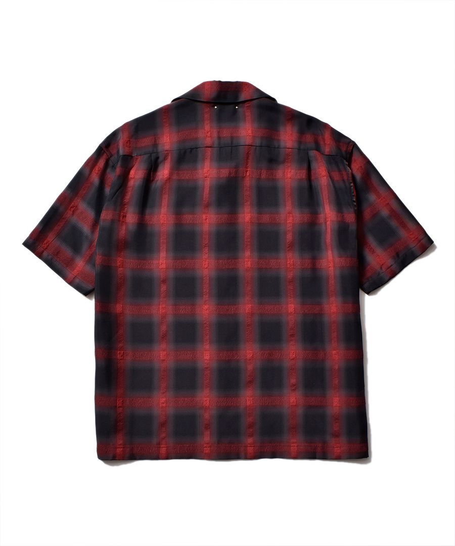 Cuprawool Ombre Check S/S Open Collar SH