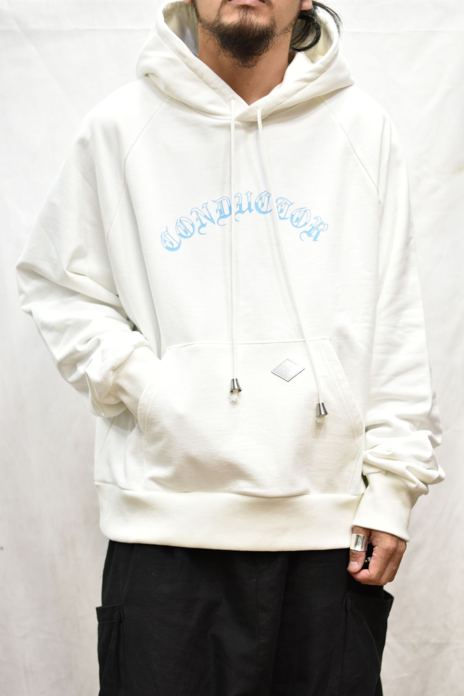 el conductorH - COTTON HOODED SWEATER 'BRAIN (BLACK) | chord