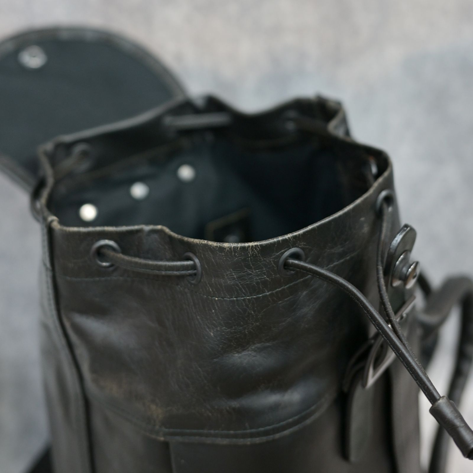 JAPAN HORSE CRACKING VINTAGE 4WAY BOSTON BAG （BLACK）｜ジャパンホース ボストン バッグ｜260-01