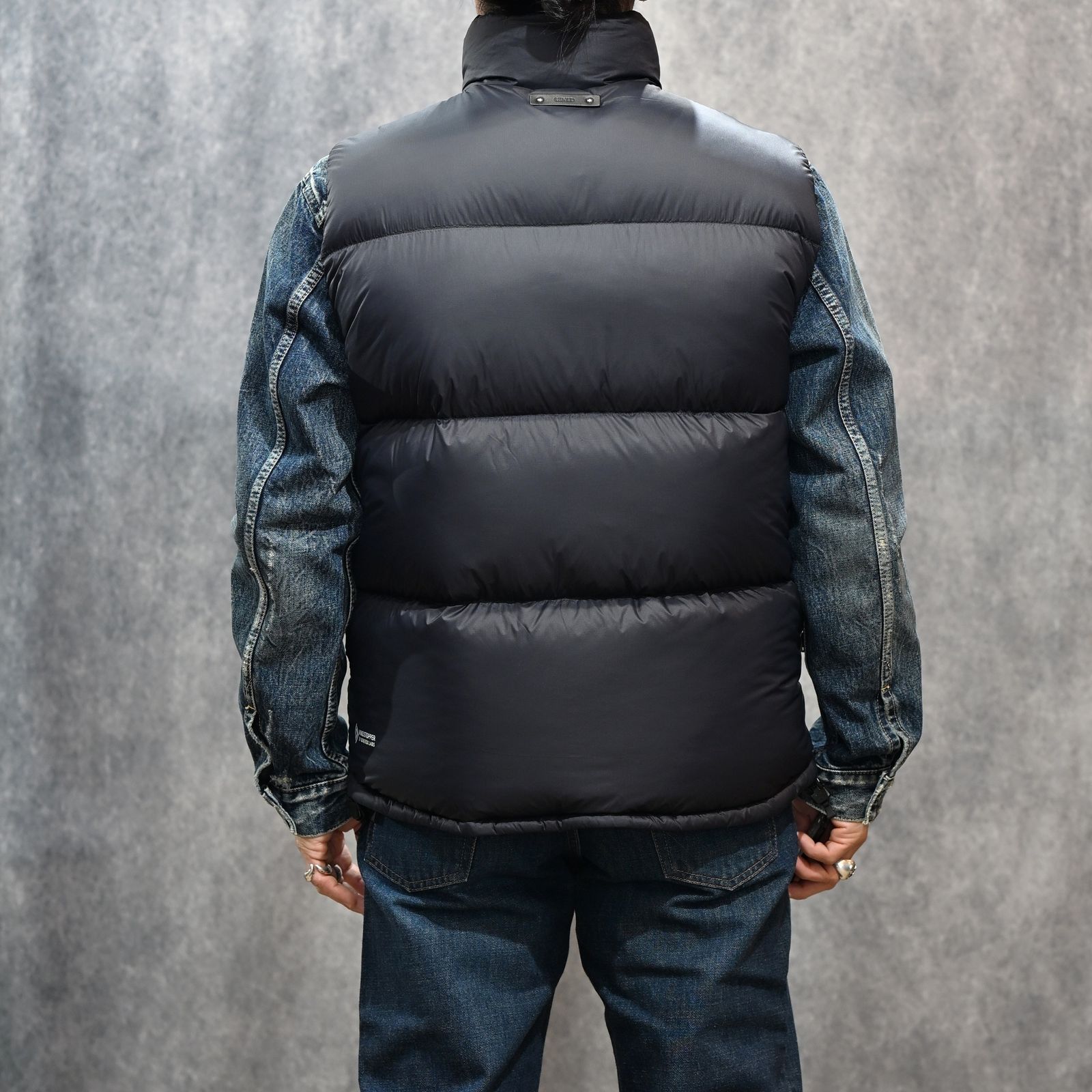 MINEDENIM × nonnative DWELLER TRAINER 2 HI COW LEATHER WITH GORE-TEX by SPINGLE｜NN-V4752（BLK）｜ノンネイティブ ダウンベスト｜NN-V4752