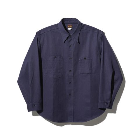 Y1944 HBT SHIRT （NAVY） ヘリンボーンシャツ （ネイビー）