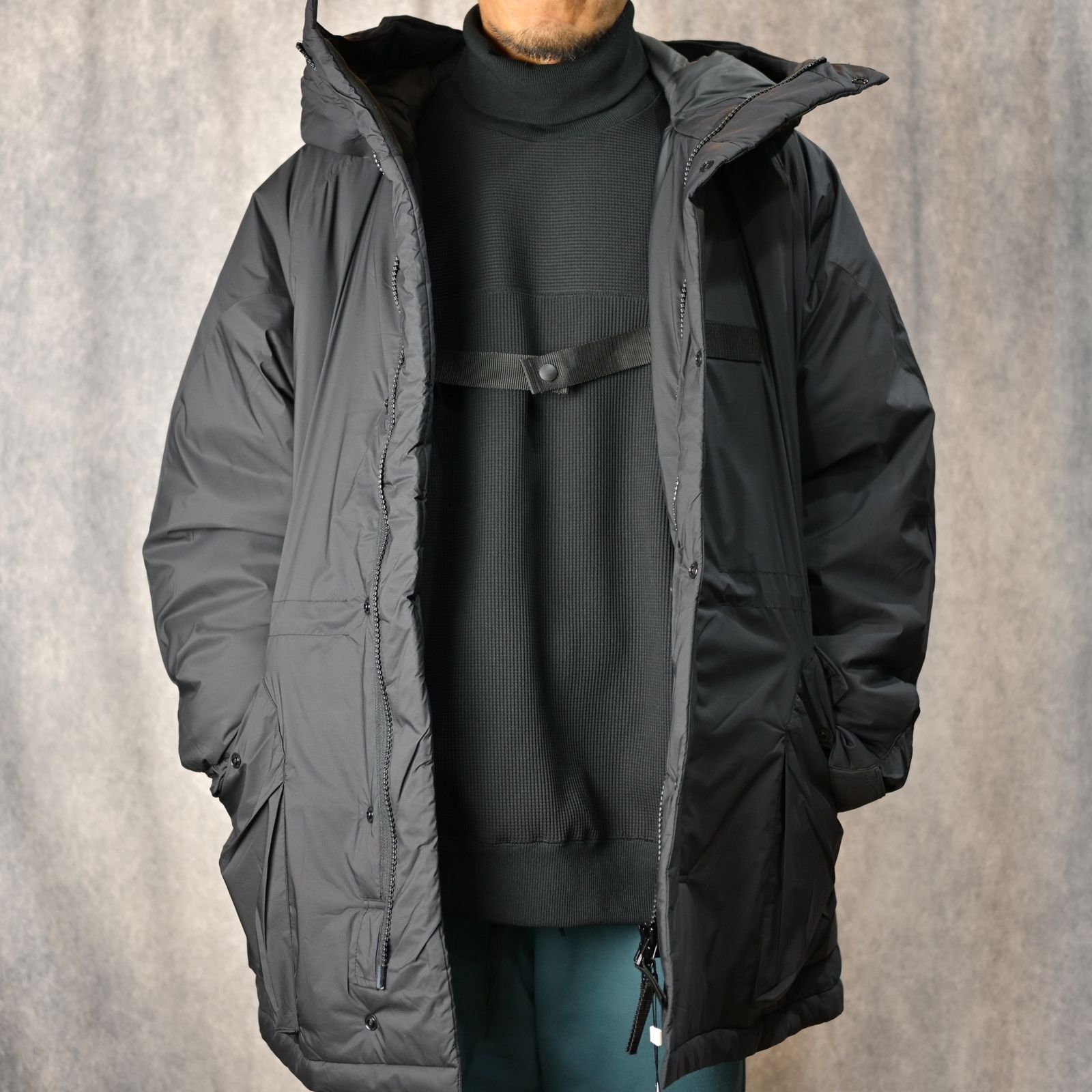 HOODIE COAT (BLACK) -  フーディー コート （ブラック） 9242-CO01-001