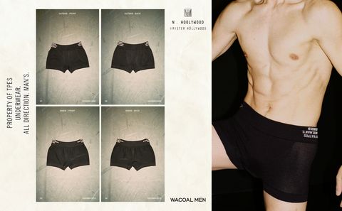 N.ハリ×ワコール、サイズレスで前後表裏の区別がないボクサーパンツ