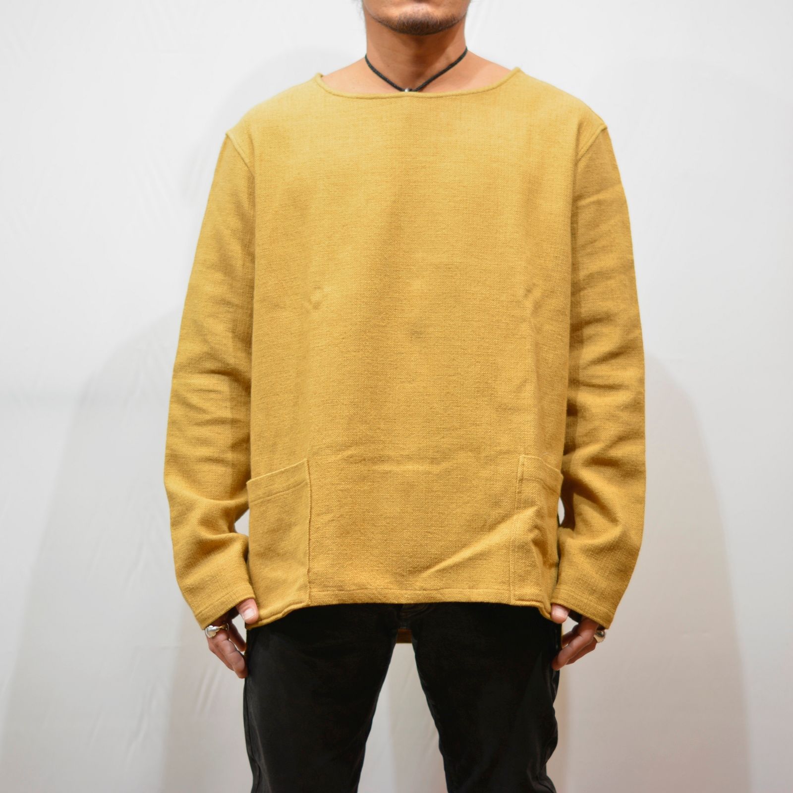 リネンコットン プルオーバーロングスリーブ