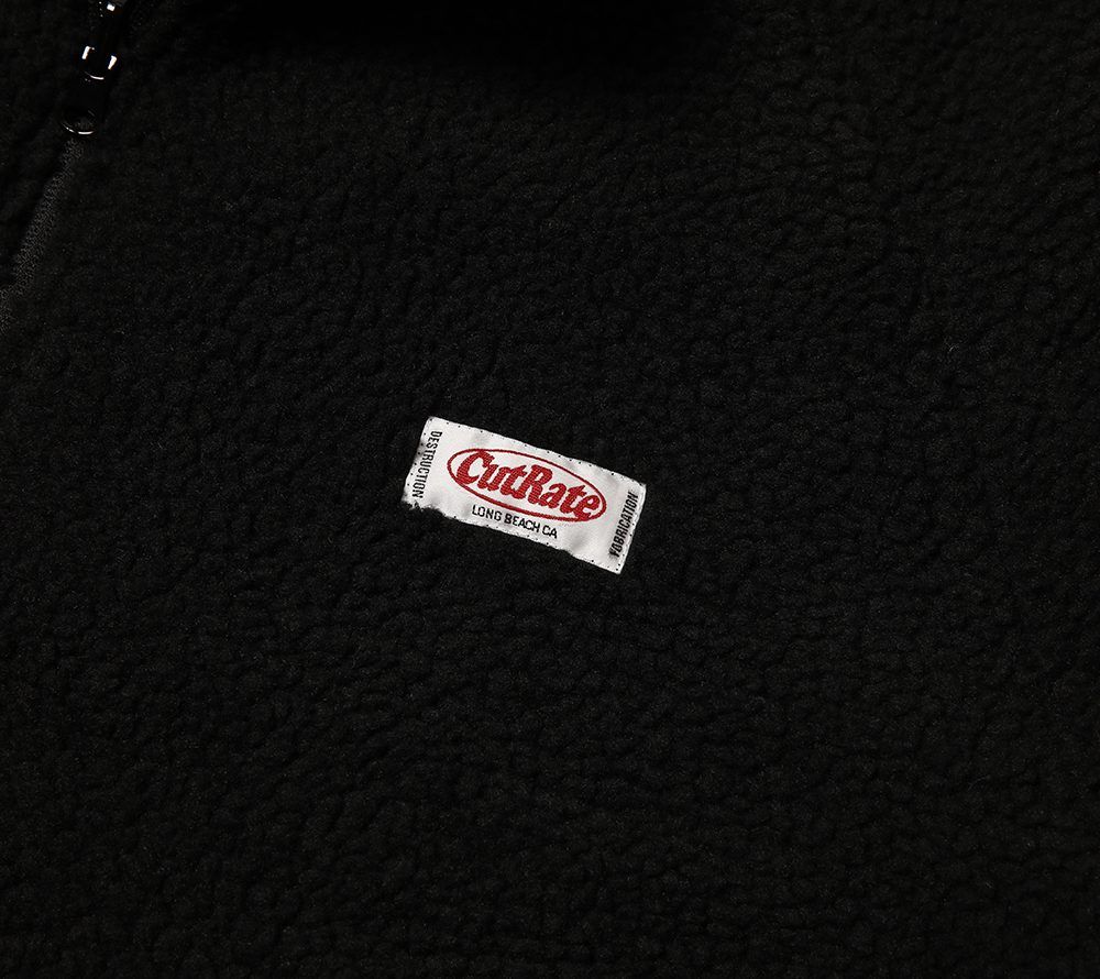 CUTRATE LOGO EMBROIDERY REVERSIBLE BOA JACKET (BLACK) / リバーシブル ボアジャケット