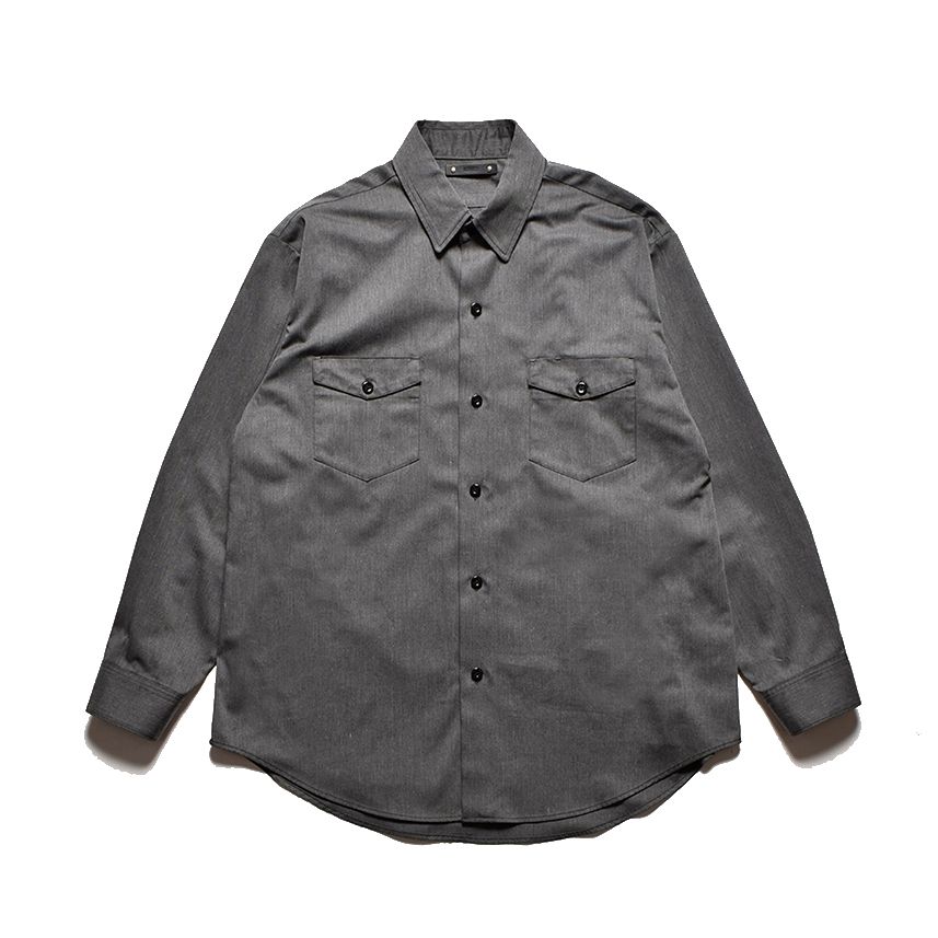 T/C Twill Work SH （GRY） / ポリエステル/コットン ツイル ワークシャツ