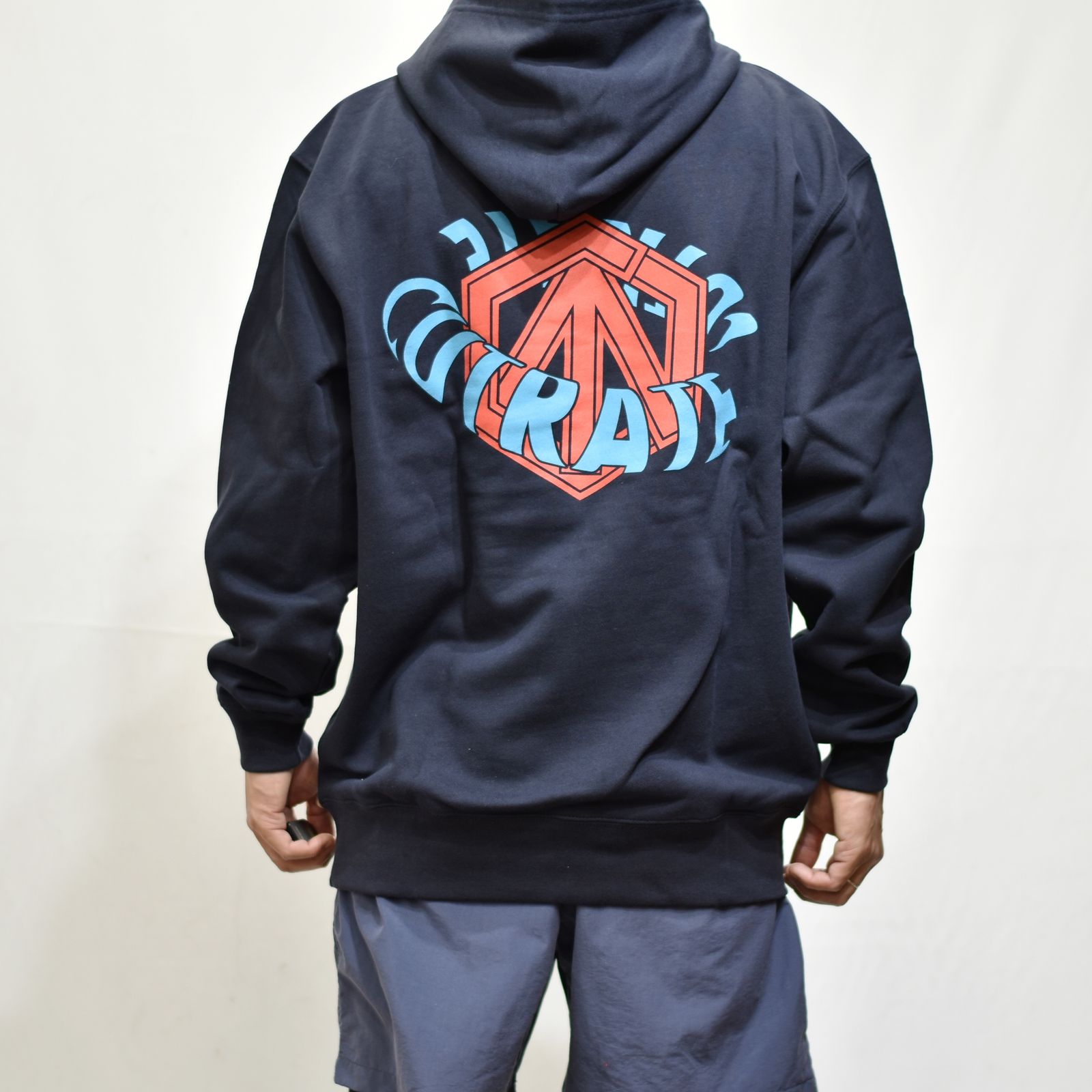 CUTRATE NS LOGO L/S PULLOVER PARKA  (NAVY)