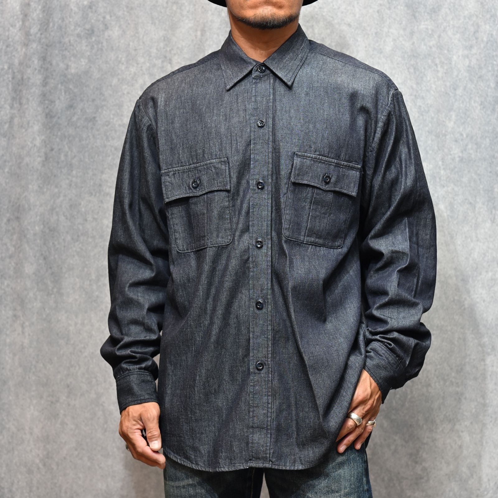 Denim Military SH （OWS） / デニムシャツ （インディゴ）｜2509-5001