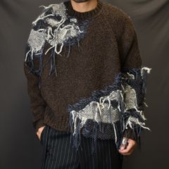 クロップドインターシャセーター / LB23AW-KN01-TRD-DA (BROWN)
