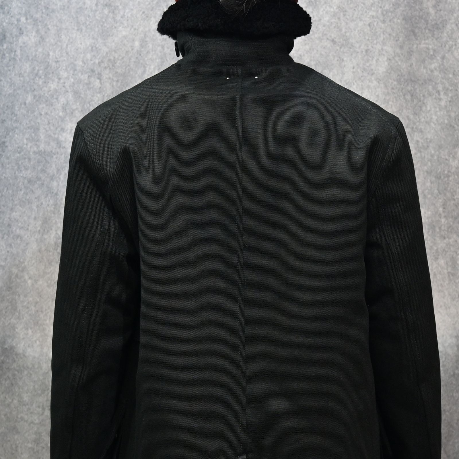 Mouton Collar Duck Military Haif CT （BLK）｜ムートンカラー ミリタリーハーフコート｜2511-9004