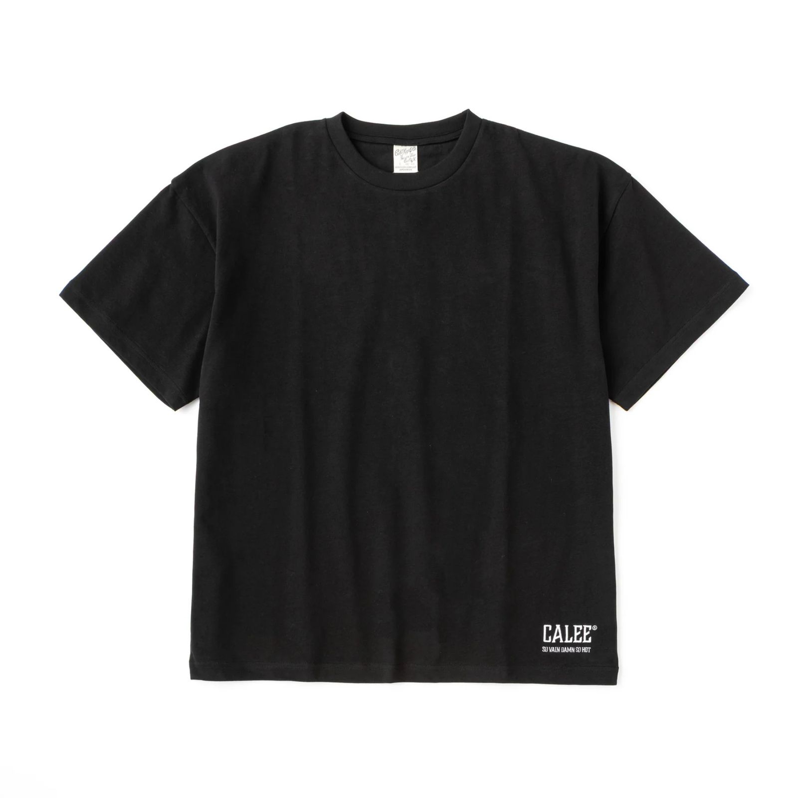 CALEE NATIONAL LOGO TEE ＜REGULAR FIT＞ (BLACK)｜レギュラーフィット 半袖Tシャツ｜CL-25EA003EX
