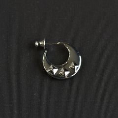 MOON ROLL STUDS SILVER PIERCE (SILVER) / ムーンロール スタッズピアス