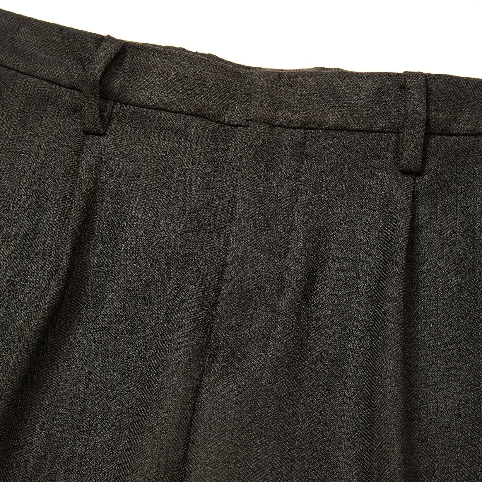 VINTAGE TYPE HERRINGBONE SLACKS (BLACK)|ヘリンボーン スラックス|CL-25AW032