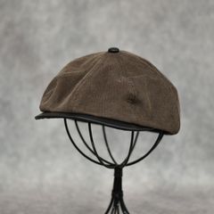 CAL NT LOGO CORDUROY TWO TONE CAS (BROWN)｜コーデュロイ キャスケット｜CL-25AW043