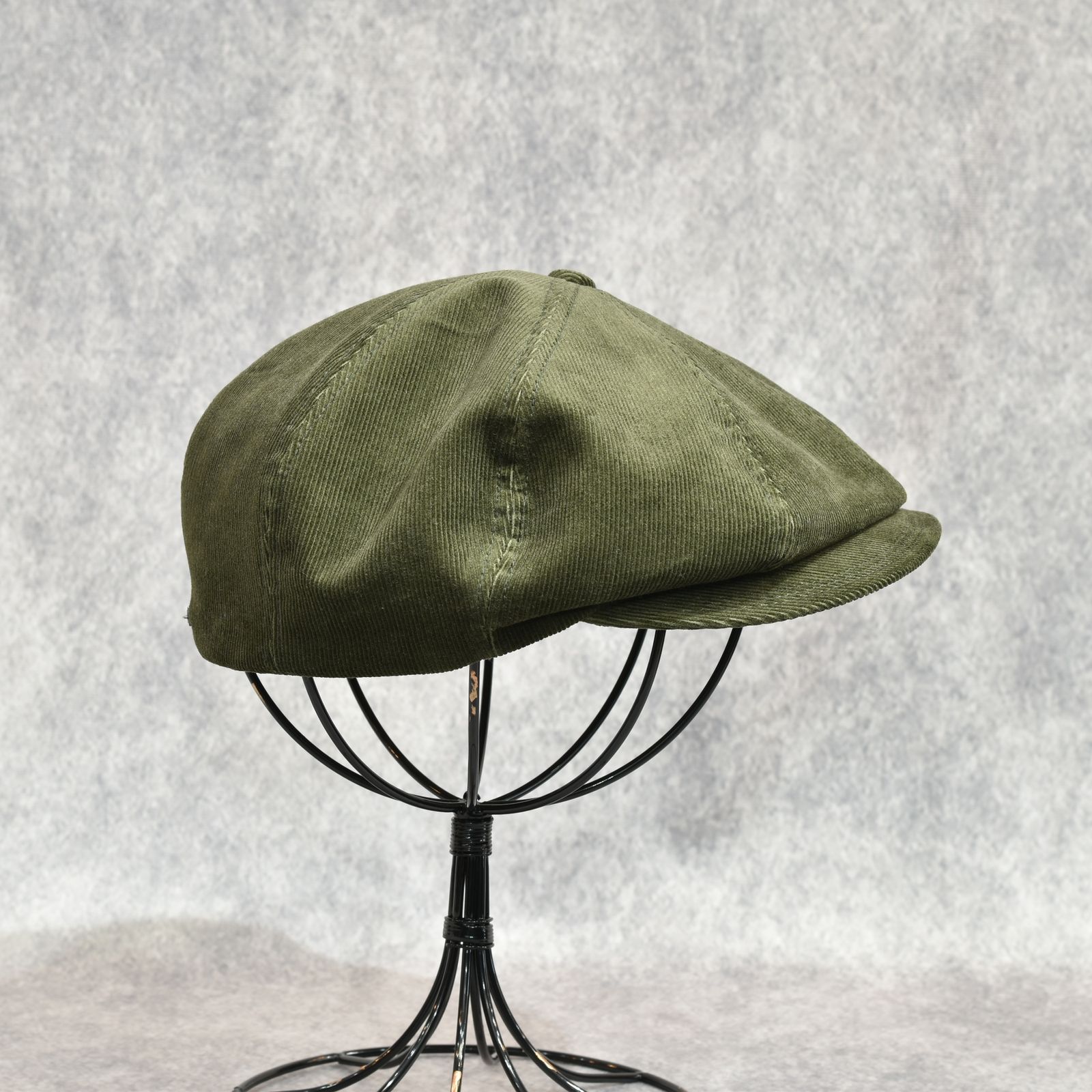 16W Couduroy Casquette "OLDBOY" (HUNTER GREEN)｜コーデュロイ キャスケット｜Y01005