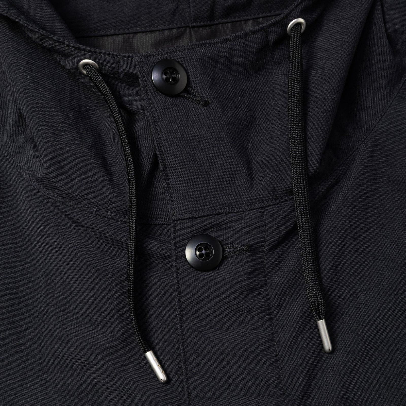 NYLON OX HOODED MODS COAT (BLACK)｜ナイロン オックスフォード モッズコート｜CL-26AWJKT003EX