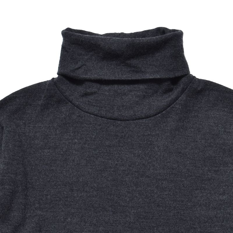 EF.Wool Turtle Neck L/S Pullover （CGR）｜ウールタートルネック｜MDFBF10403