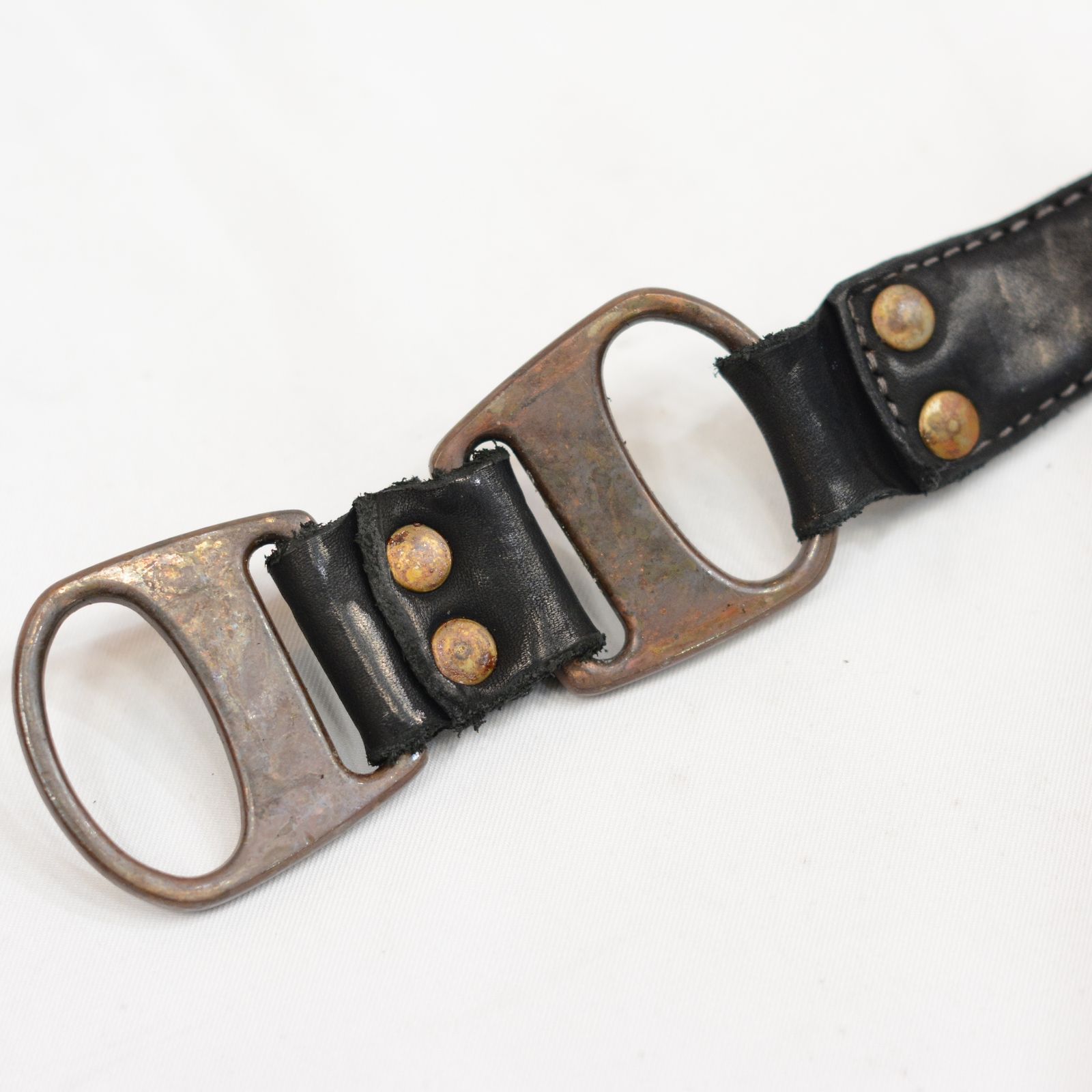 CALF LEATHER BELT D-RING NARROW LONG”