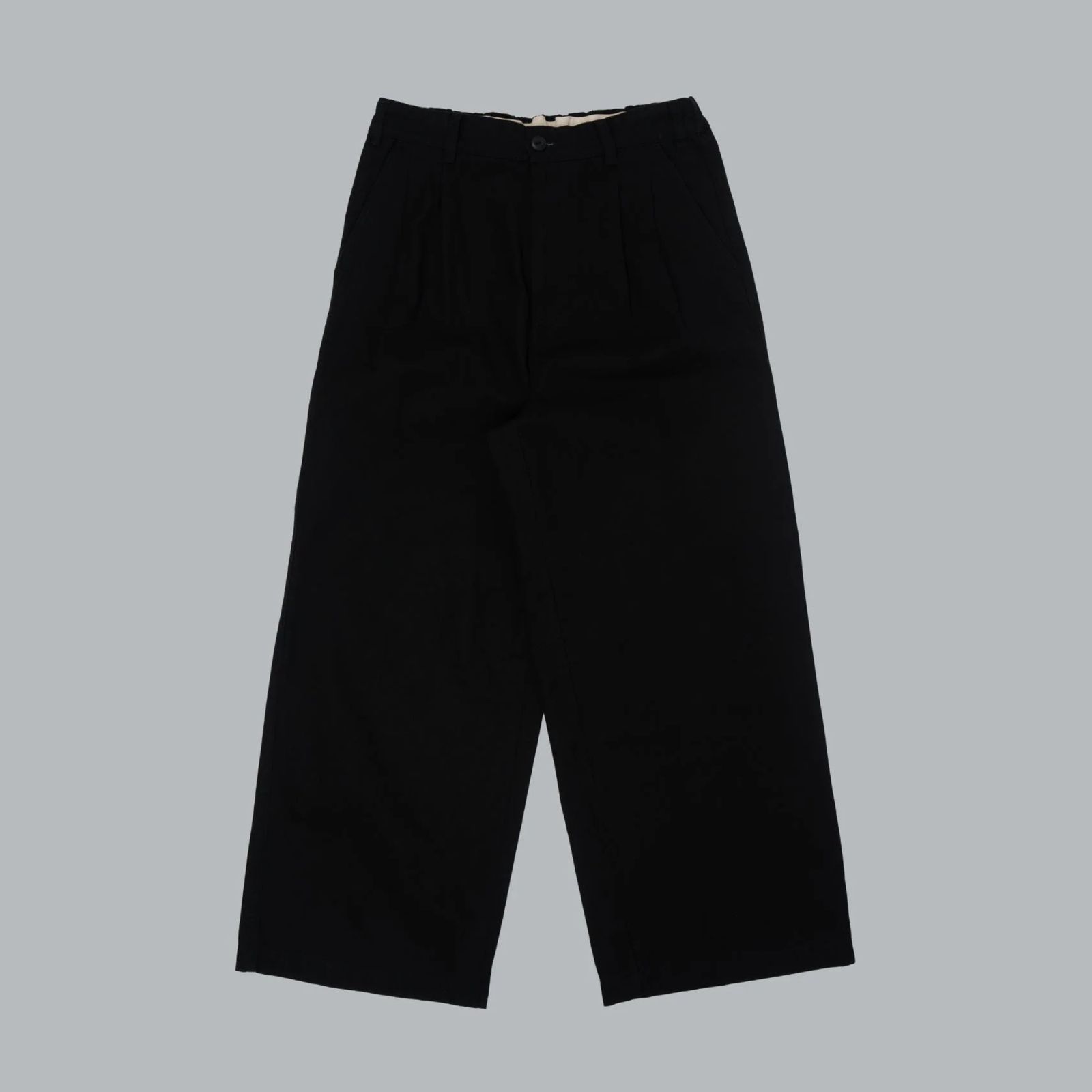 CHINO WIDE TROUSERS （BLACK） / チノパンツ ワイドトラウザー （ブラック） 2026SS-PT2-YT