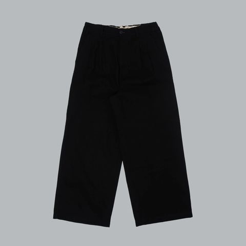 CHINO WIDE TROUSERS （BLACK） / チノパンツ ワイドトラウザー （ブラック） 2026SS-PT2-YT