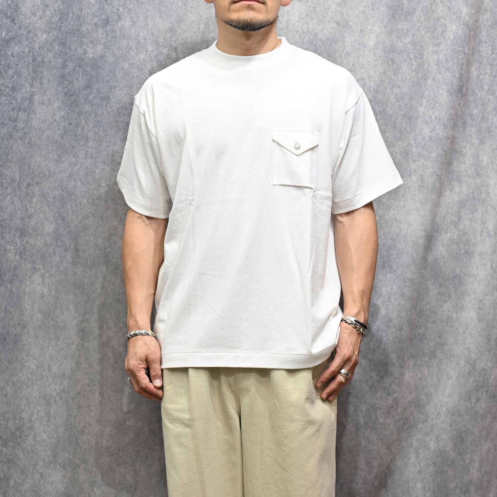 Y1935 POCKET TEE （WHITE）｜ ポケット Tシャツ （ホワイト） 602-261-14