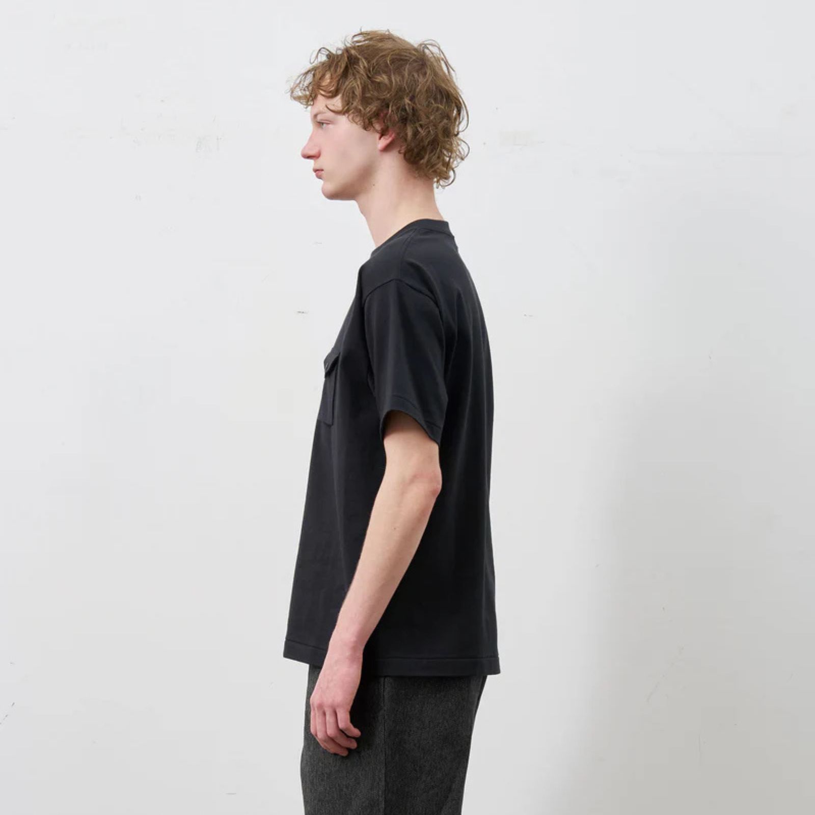 Y1935 POCKET TEE （BLACK）｜ ポケット Tシャツ （ブラック） 602-261-14