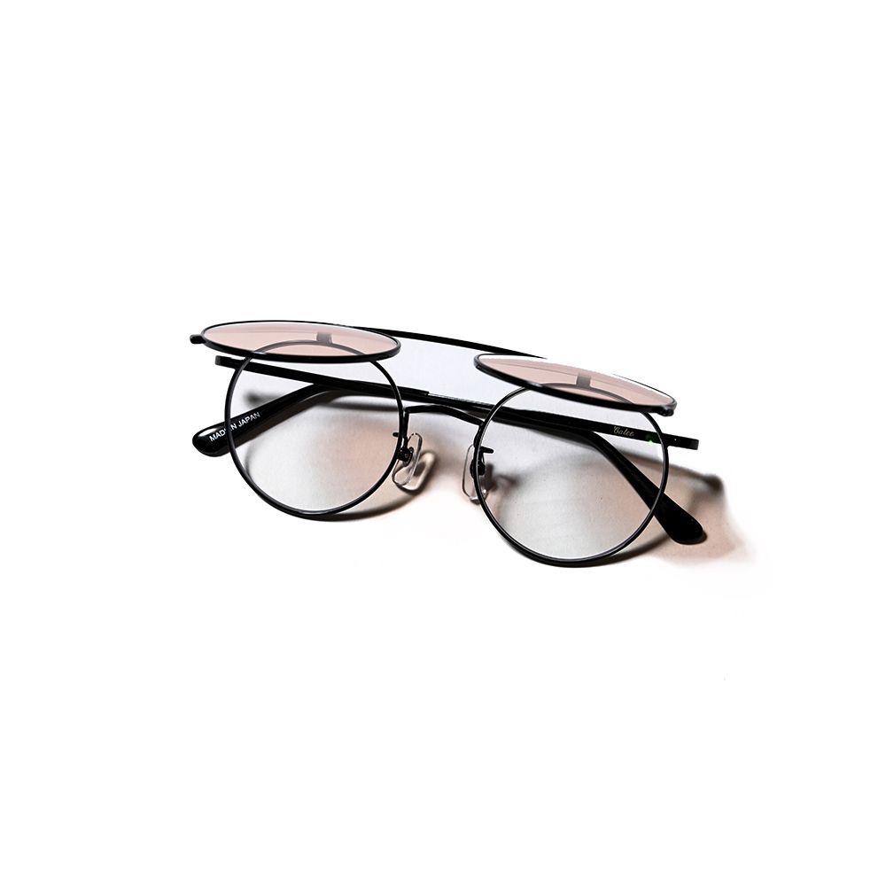 Flip up type circle metal glasses -Limited- (Black.Brown) / フリップアップタイプ サークルメタル グラシズ -限定カラー-