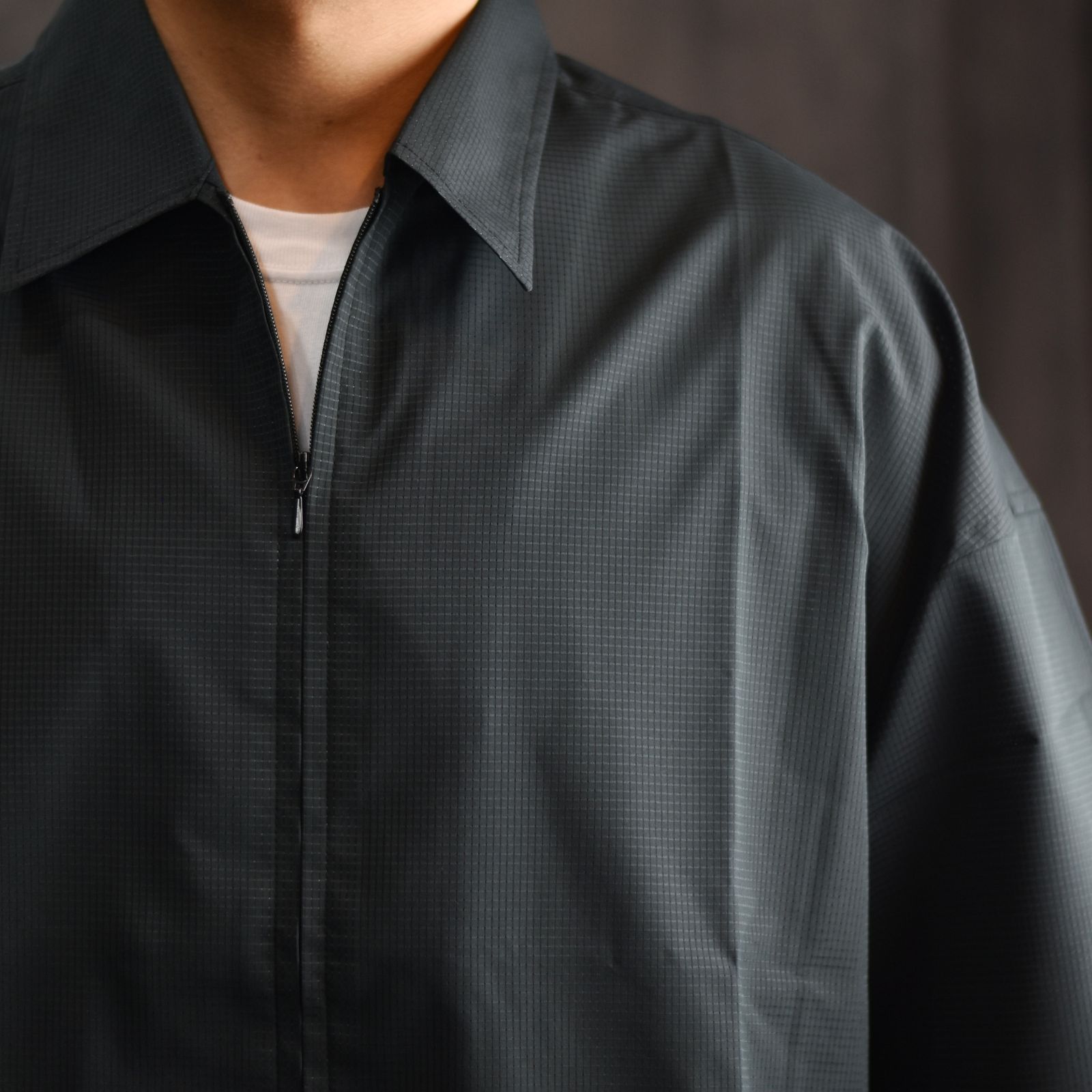 DOTAIR®︎ MULTI FUNCTION ZIP SH (BLACK) / ドットエア 多機能 半袖シャツ