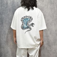 VINTAGE TYPE SNAKE LOGO POCKET TEE ＜NATURALLY PAINT DESIGN＞ (WHITE)｜スネーク ロゴプリント ポケットTシャツ｜CL-26SS003NT