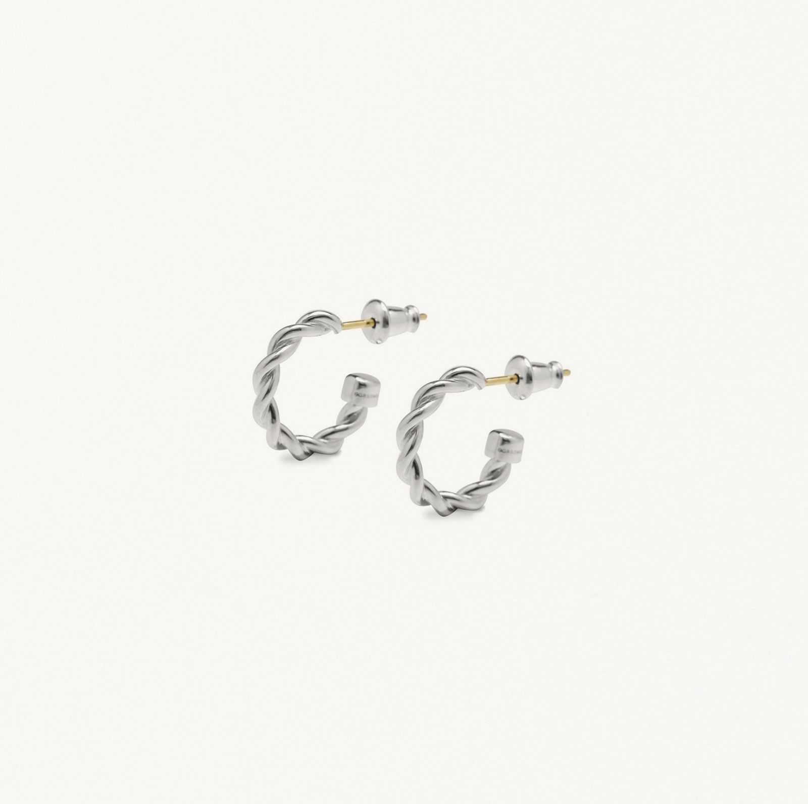 FORSOMEONE - FSO TWIST EARRINGS (SILVER) / イアリング シルバー