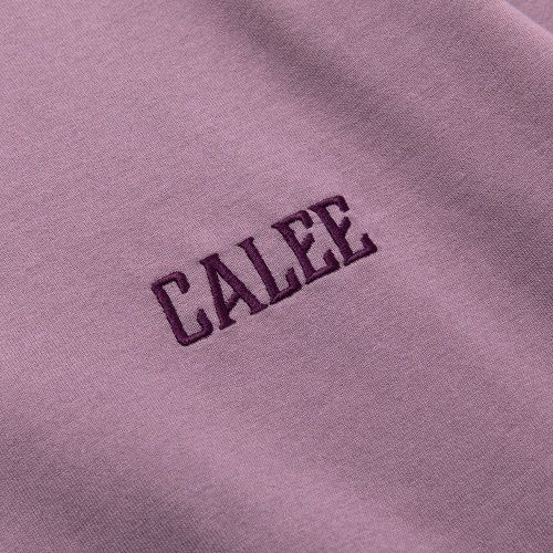 DROP SHOULDER LOGO EMBROIDERY T‐SHIRT (PURPLE)