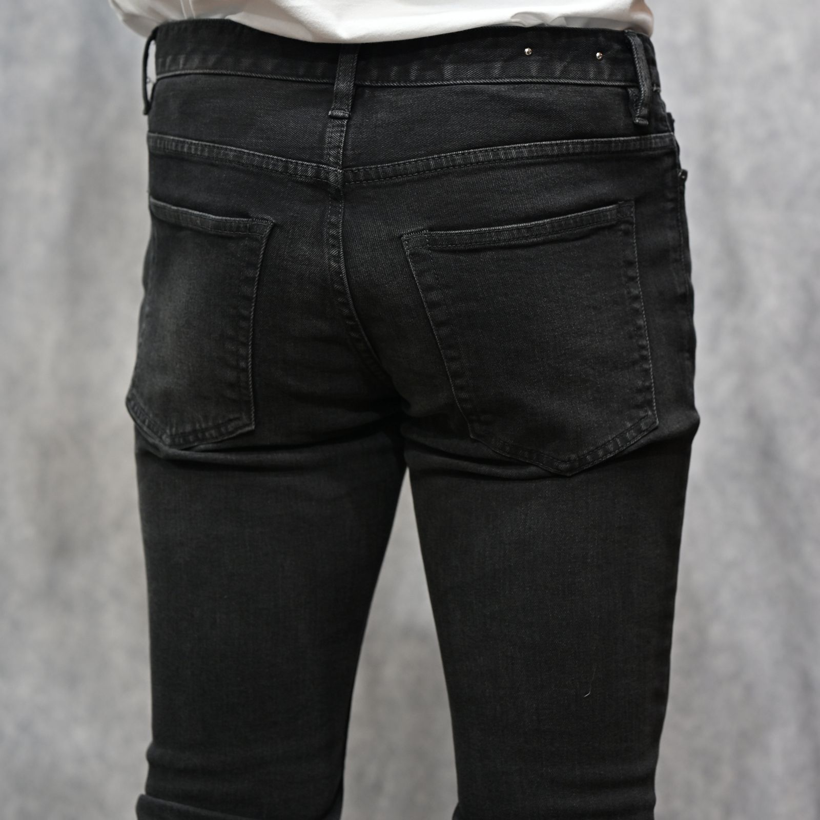 S.Slim STR 5pocket  （BKU） ｜スーパースリム デニムパンツ (ブラック)｜2604-1002