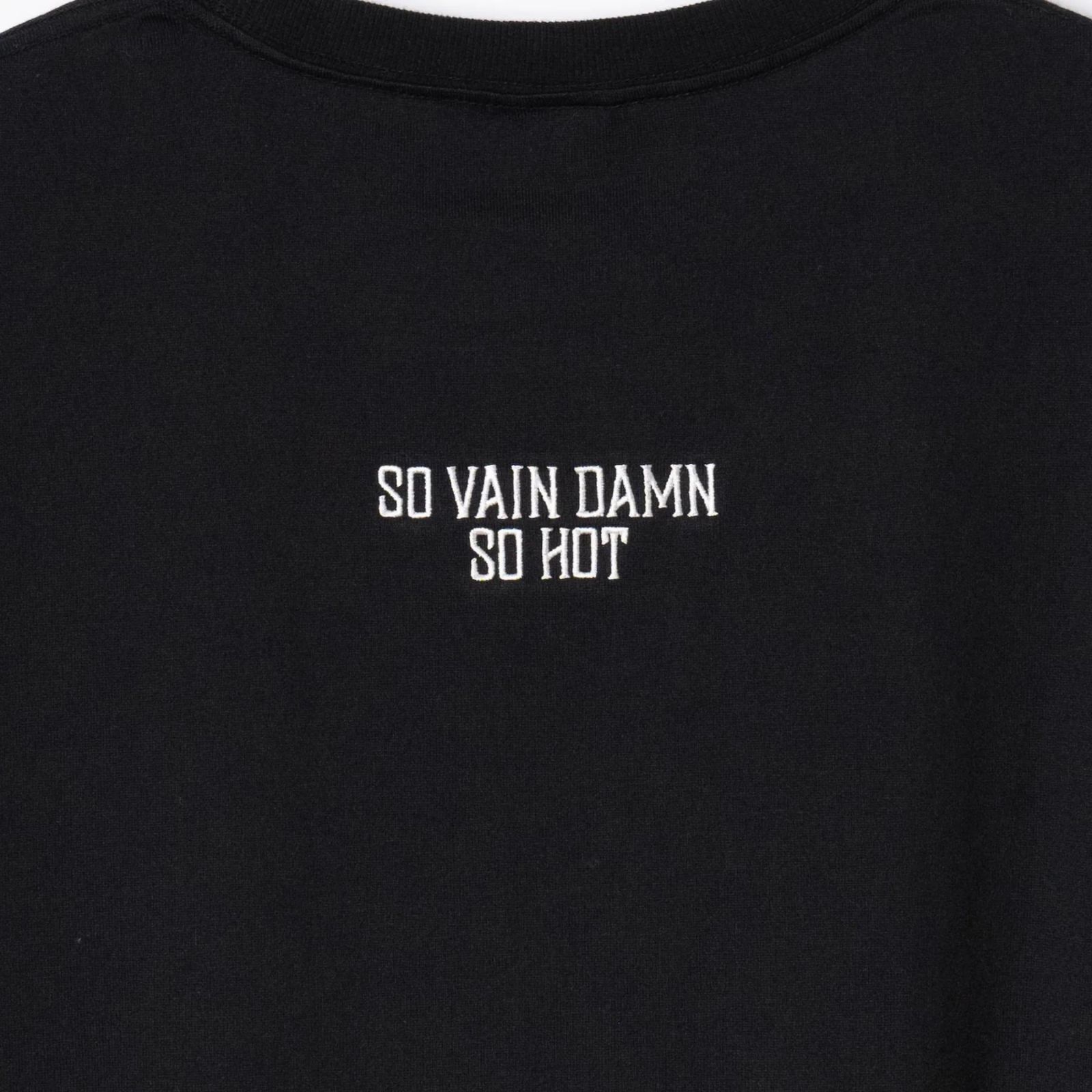 S.V.D.S.H DROP S/S TEE ＜EXCLUSIVE＞ (BLACK) / ドロップショルダー ロゴ刺繍 Tシャツ