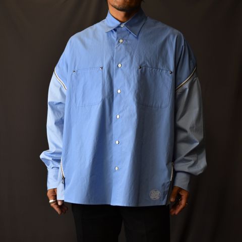 ZIPPED PLAIN SHRT "