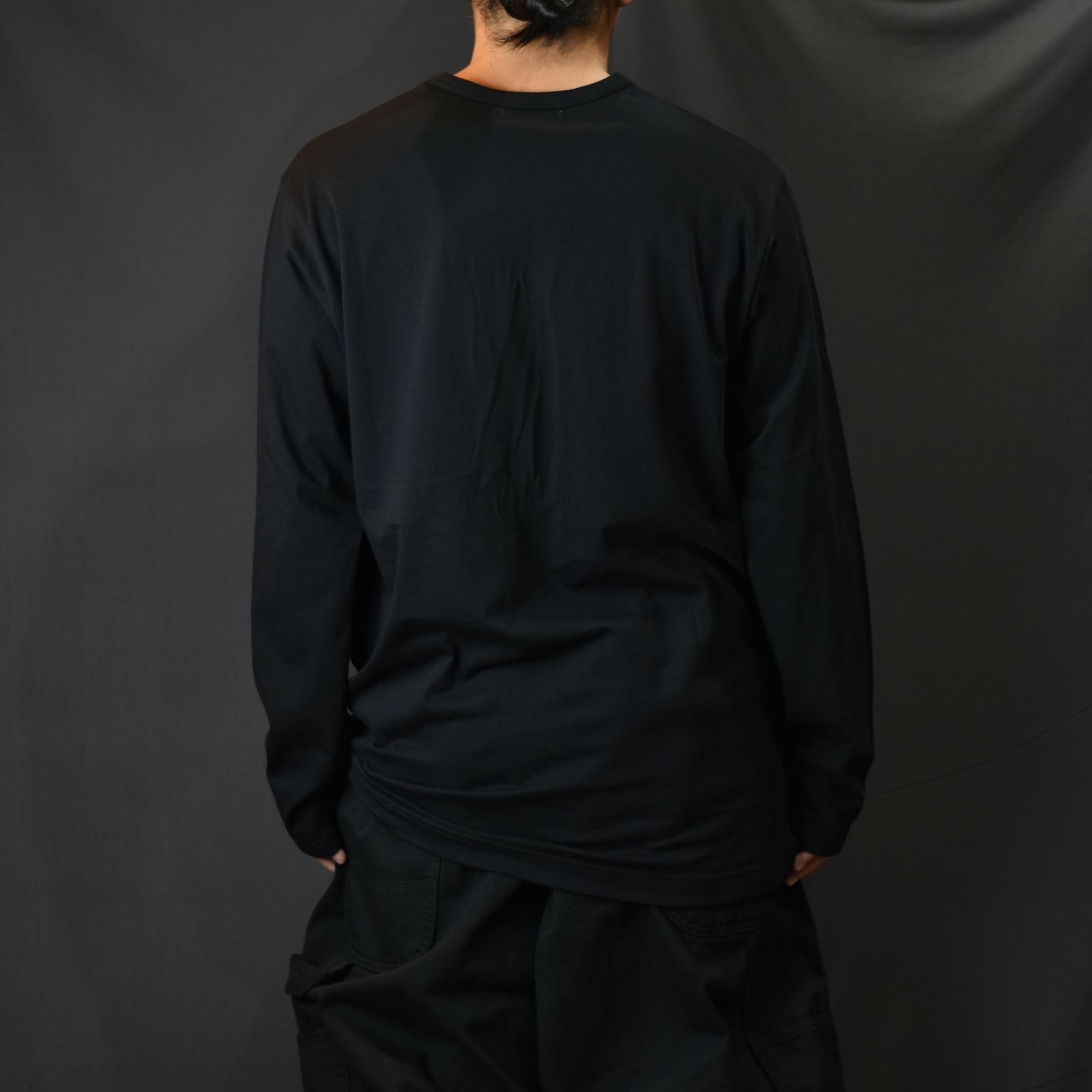 30/- COMBED SINGLE JERSEY PT LONG SLEEVE (BLACK) / プリント ロングスリーブ （ブラック）