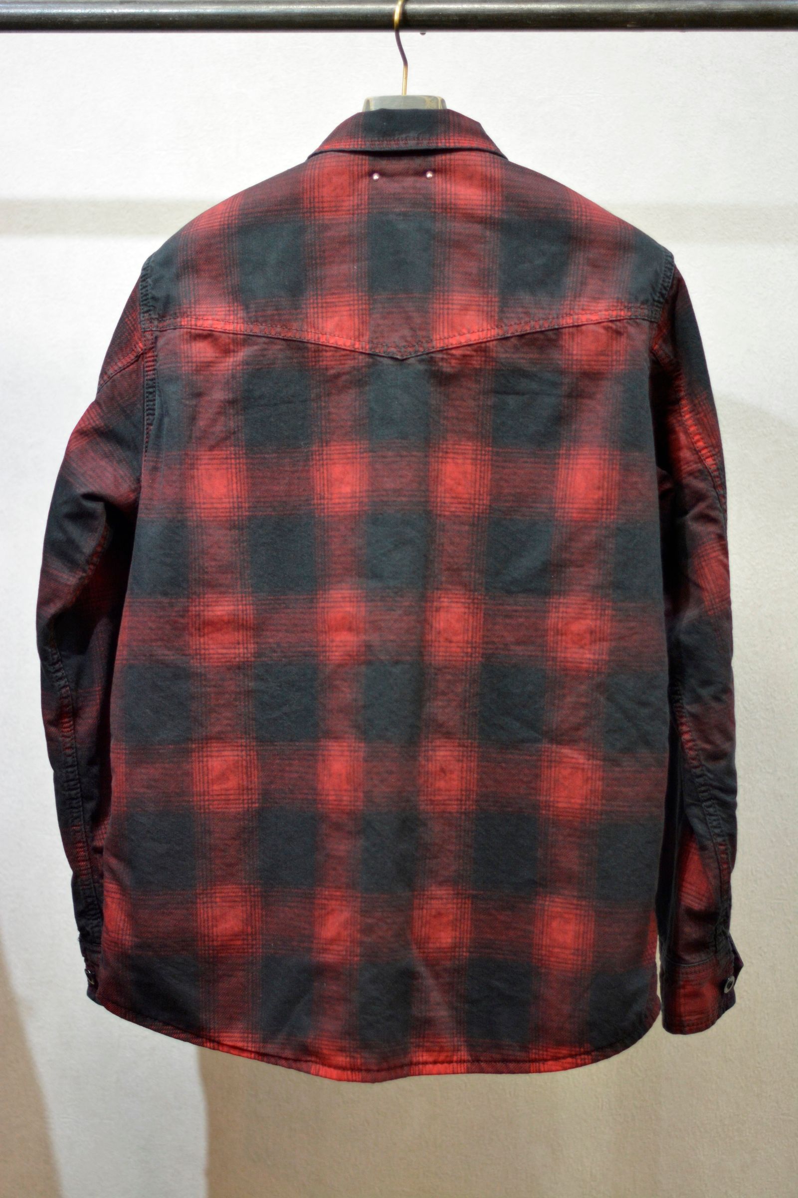Black Denim Check Quiltriner Shirt BZ RPT