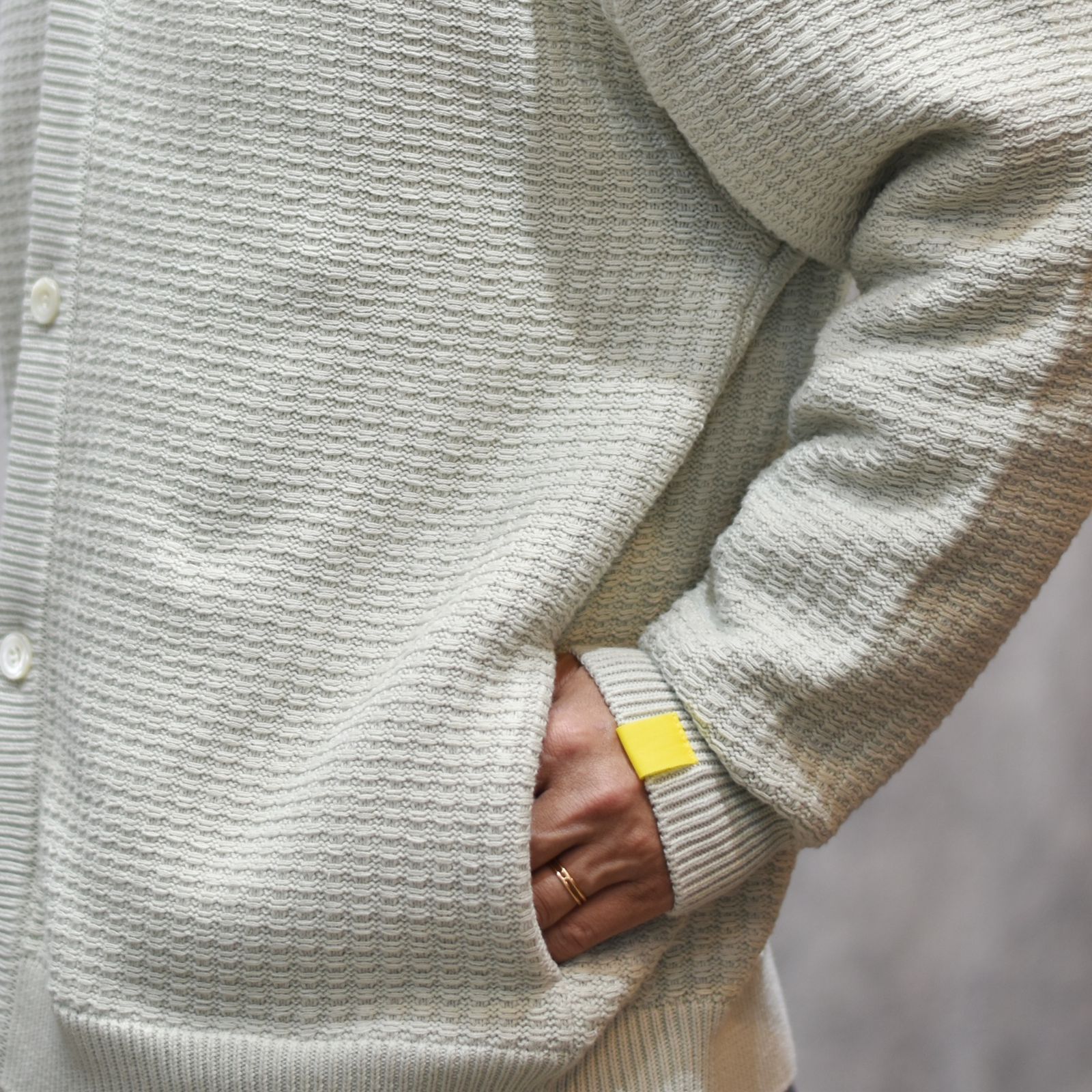 ×EYYA KNIT BIG WAFFLE KNIT CARDIGAN (ICY WHITE)｜× エイヤ ワッフル ニット カーディガン｜CL-26SS001EYYA